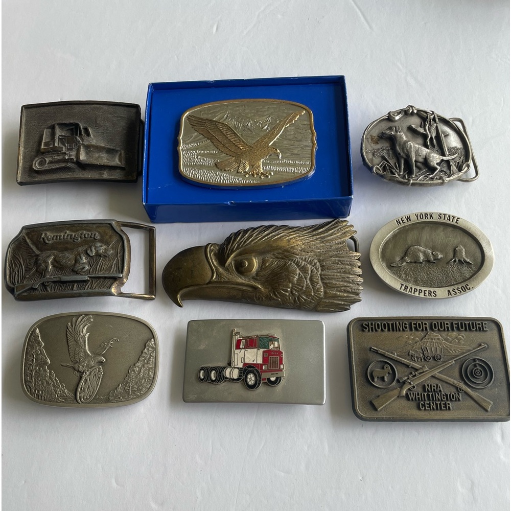 Brass/Metal Belt Buckle Lot